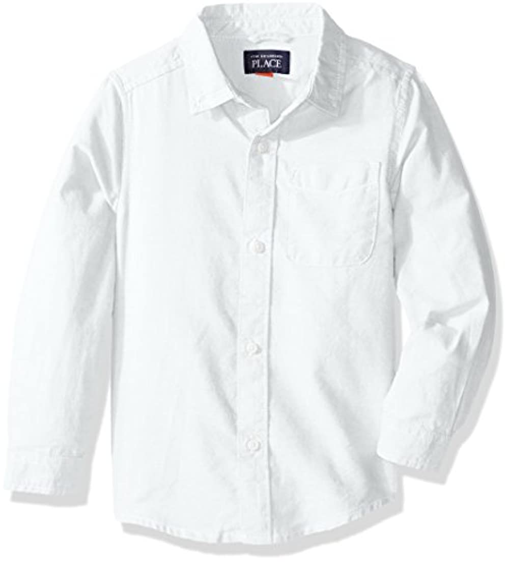 Kids School Uniforms - The Children’s Place Baby Boys’ Uniform Solid Long Sleeve Oxford Shirt